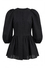 Crimson Peplum Blouse