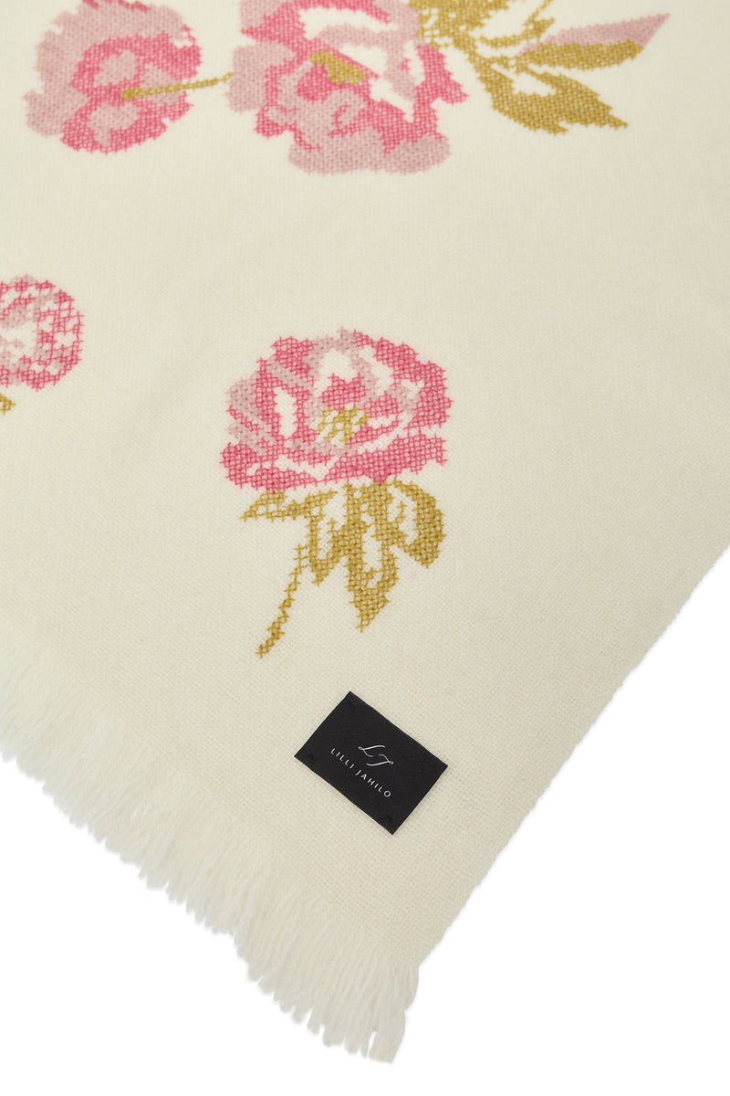 Embroidered Woolen Throw