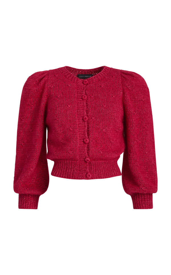 Ada Cardigan Raspberry Red