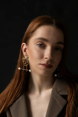 Portraiture Gold Earrings