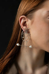 Portraiture Silver Earrings