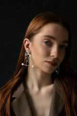 Portraiture Silver Earrings