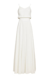 Marlow White Gown with Straps Made to Measure