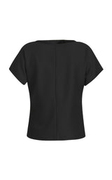 Sanna Short Sleeve Black Blouse