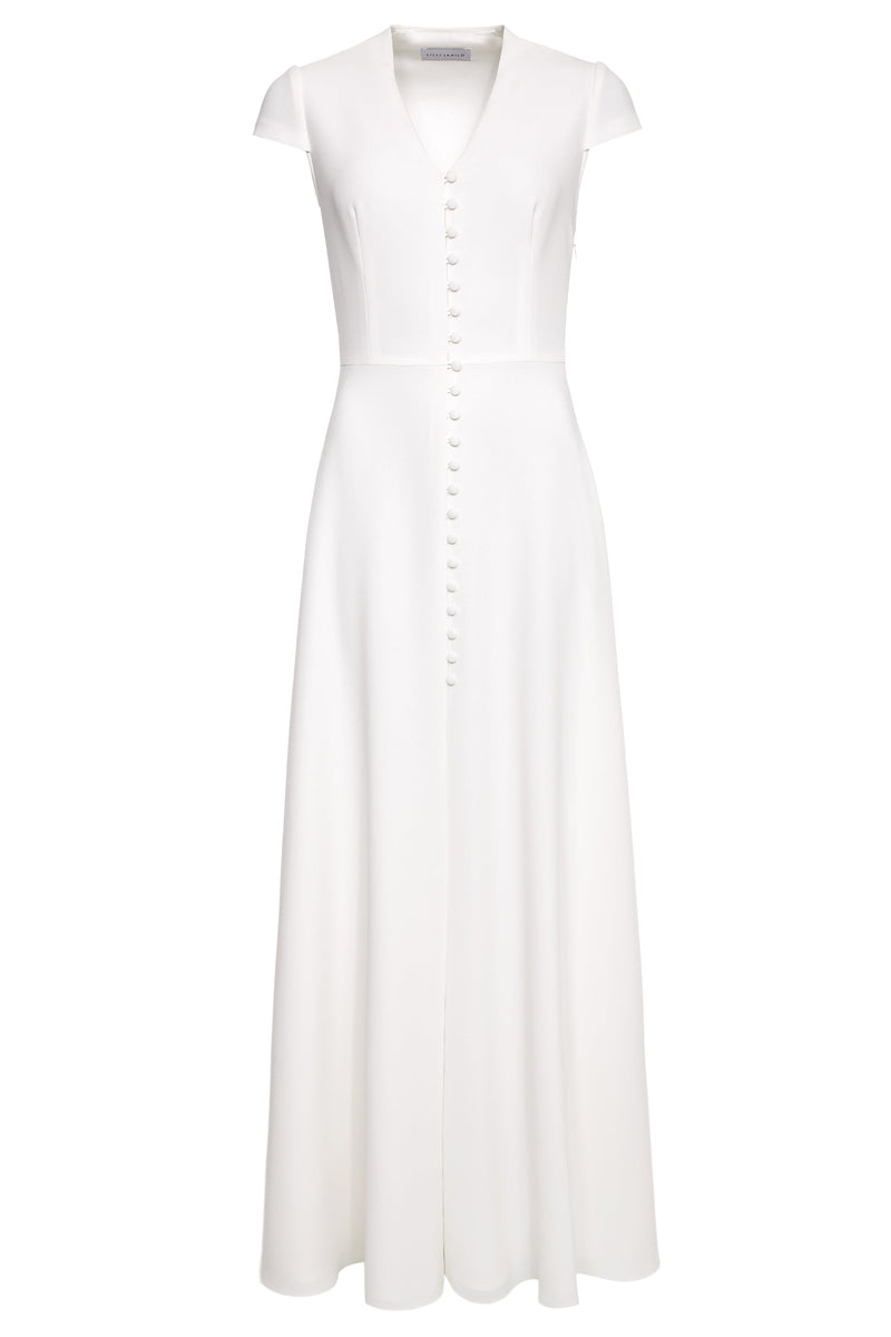 Sonja White Buttoned Maxi Dress Made to Measure