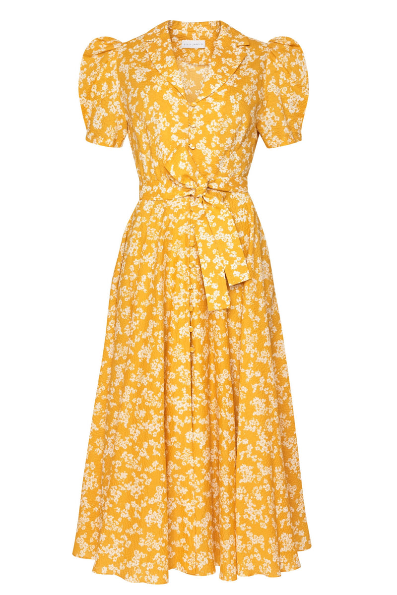 Zelma Yellow Cotton Dress