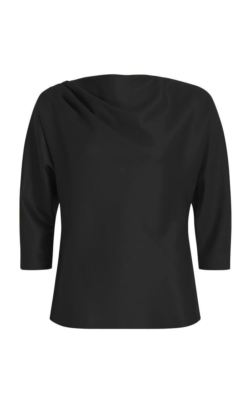 Sanna Long Sleeve Black Blouse