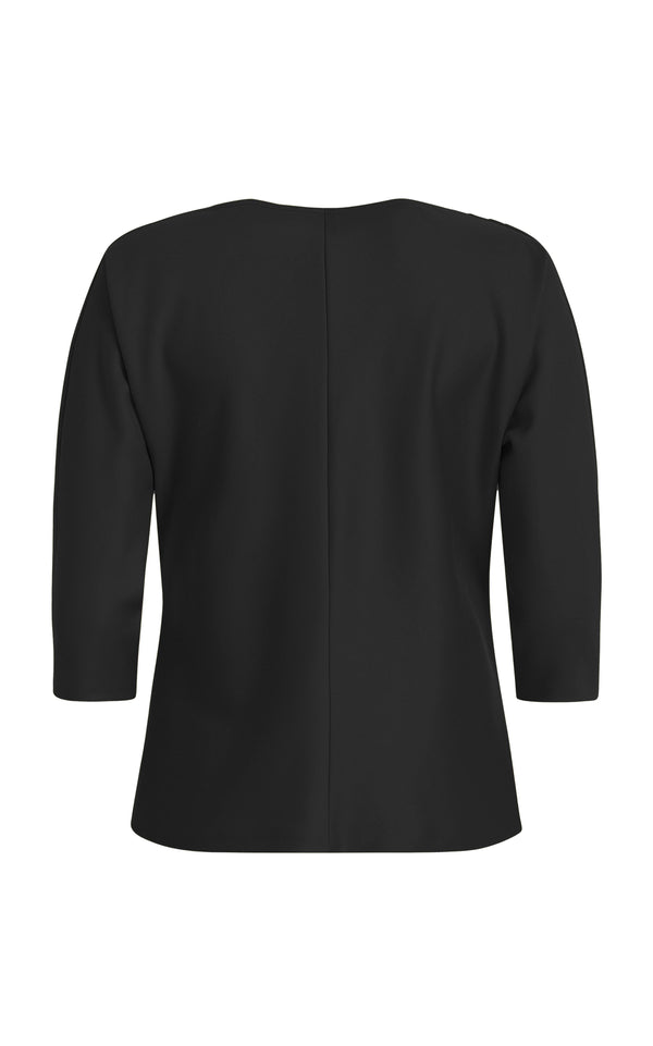 Sanna Long Sleeve Black Blouse