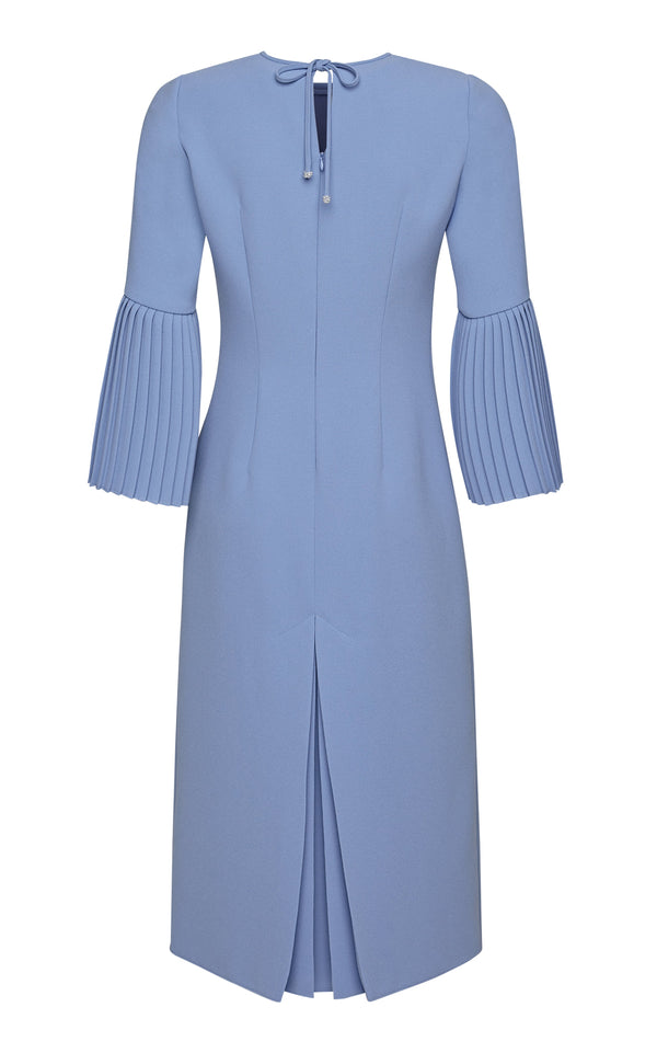 Kaia Midi Dress with Pleated Sleeves Made to Measure