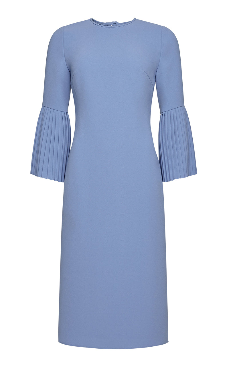 Kaia Midi Dress with Pleated Sleeves Made to Measure