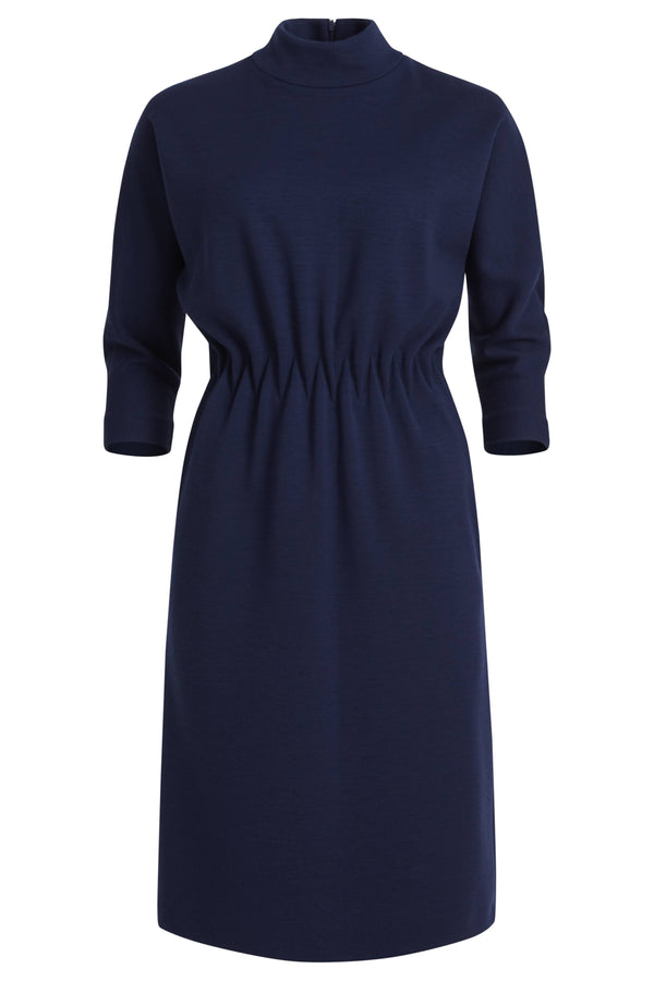 Kirke Navy Wool Jersey Dress