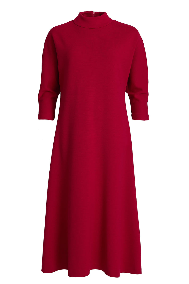 Alaska Red Wool Jersey Dress Lilli Jahilo Alaska Red Wool Jersey Dress Lilli Jahilo