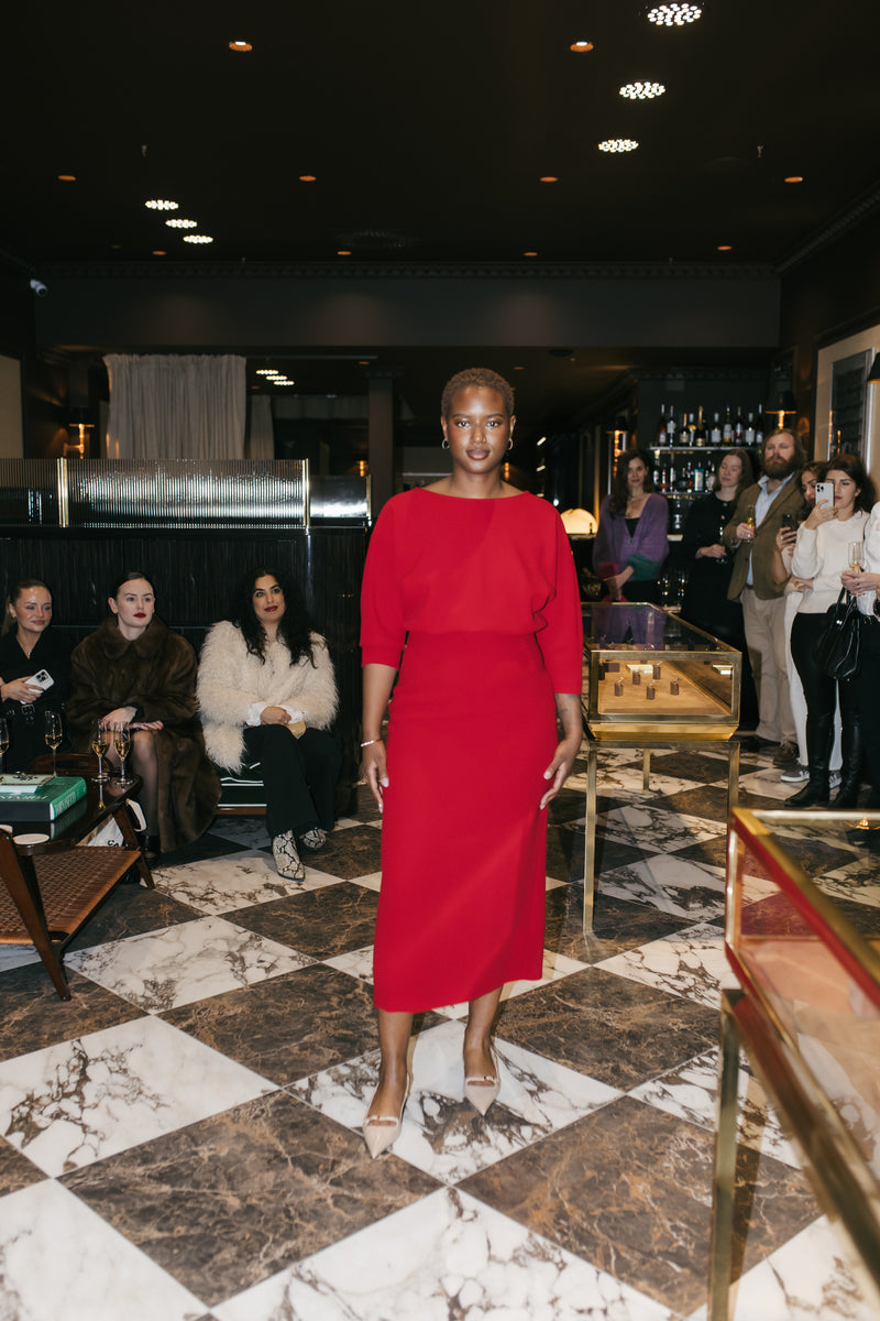 #LilliJahiloPreLoved Adele Dress Red - Size 46