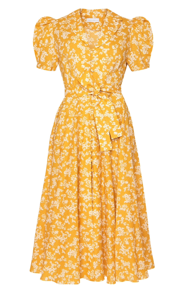 Zelma Yellow Cotton Dress