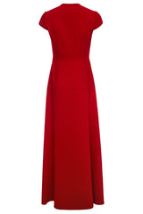 Sonja Red Buttoned Maxi Dress Made to Measure