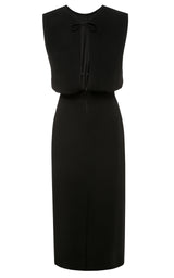 Harper Column Midi Dress Black Made to Measure