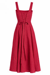 Meli Linen Dress Red