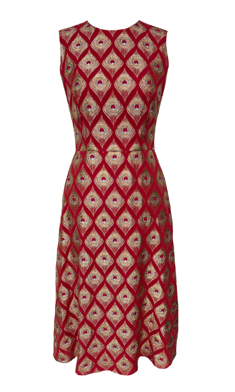 #LilliJahiloPreLoved Red Silk Blend Dress - Size 36