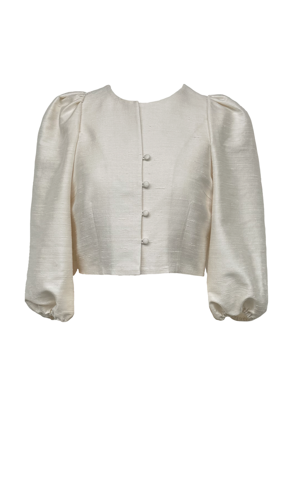 #LilliJahiloPreLoved Silk Cropped Jacket - Size 36