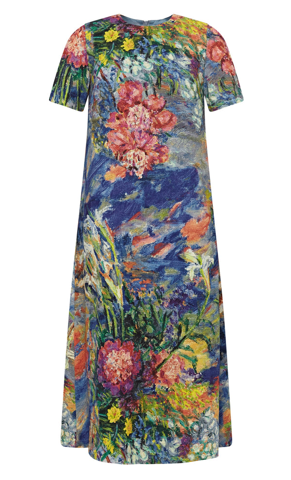 Flora Wool Crepe T-shirt Dress