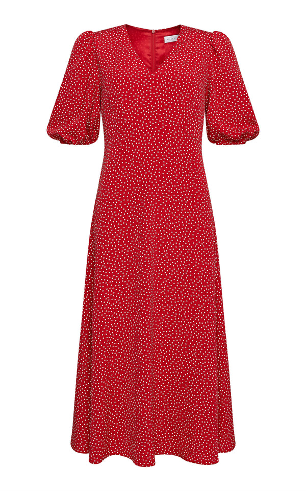 #LilliJahiloPreLoved Rose Dotted Maxi Dress - Size 40