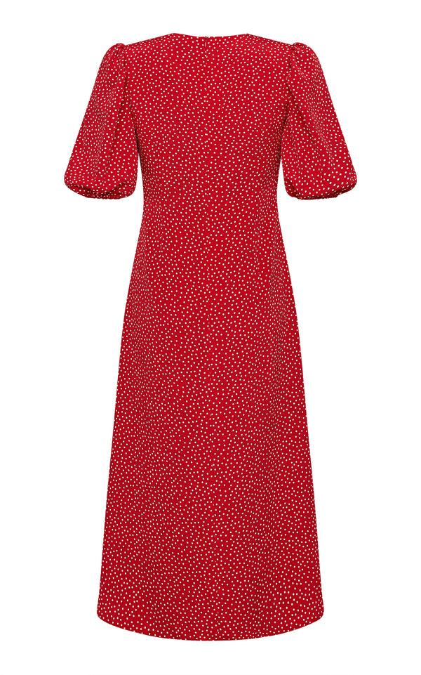 #LilliJahiloPreLoved Rose Dotted Maxi Dress - Size 40