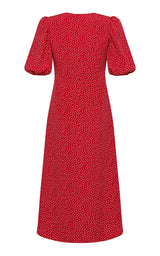 Rose Dotted Midi Dress
