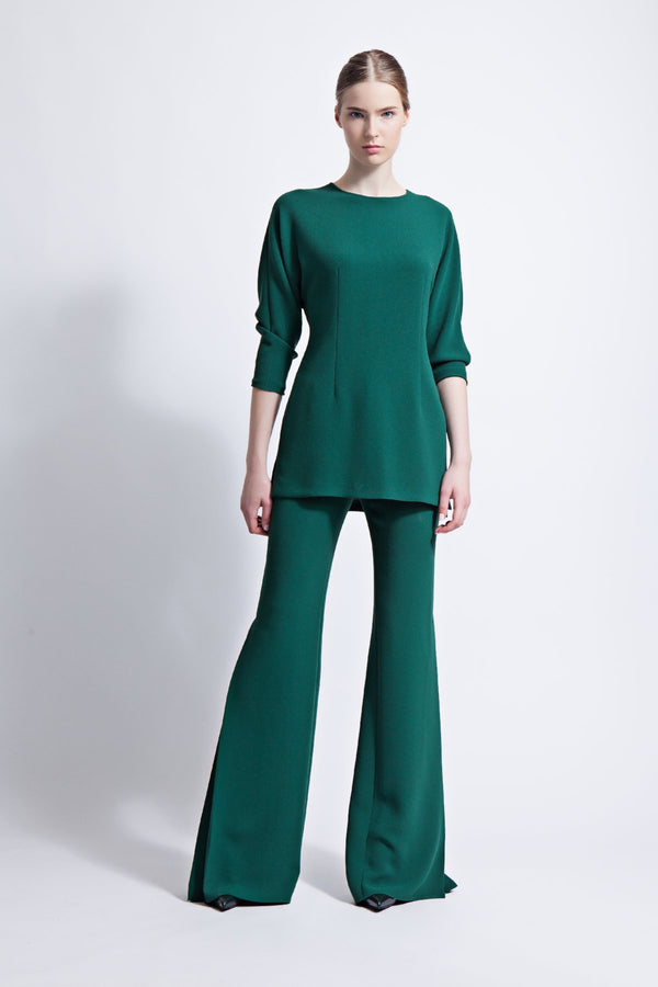 Sienna Flared Pants with Side Pleats