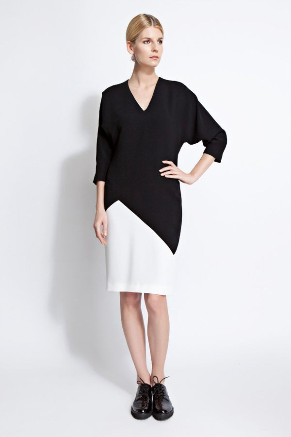 Amber Dolman Sleeve Color-Block Dress