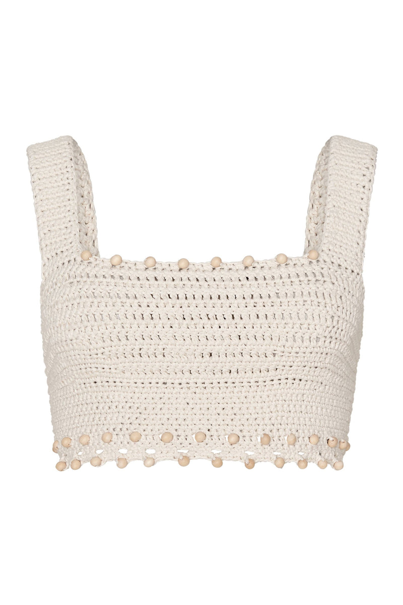 Blake Crochet Corset Natural