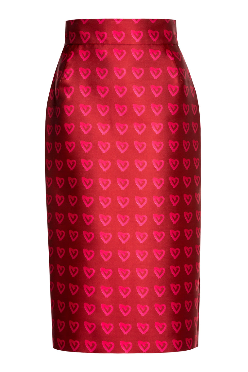 Karen Printed Pencil Skirt