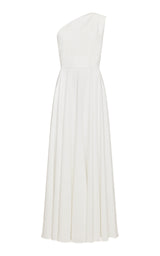 Melody One-Shoulder Crepe Gown