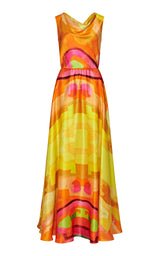 Anouk Silk Dress with Cowl Neckline