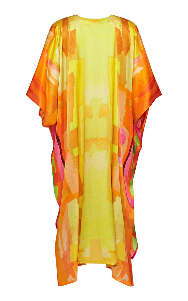 Ellinor Oversize Silk Satin Kaftan