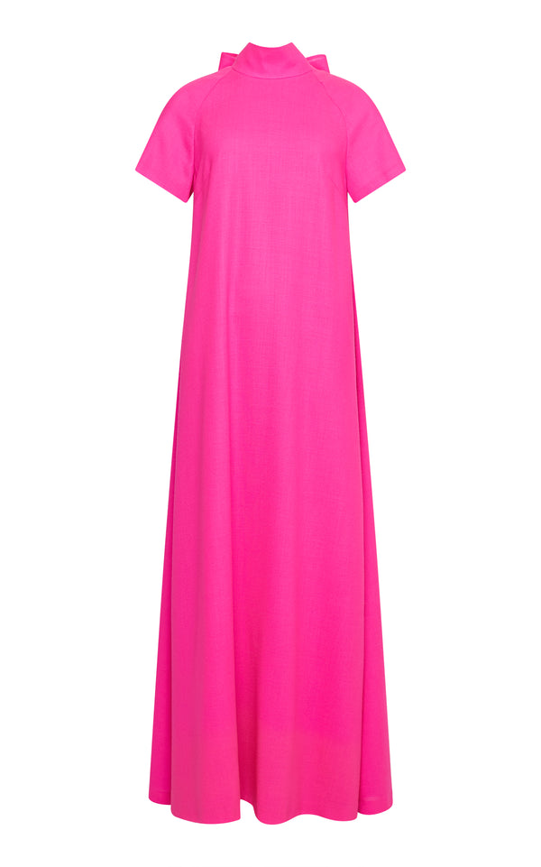 Nora Maxi Dress with Bow Tie