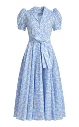 Zelma Blue Cotton Dress