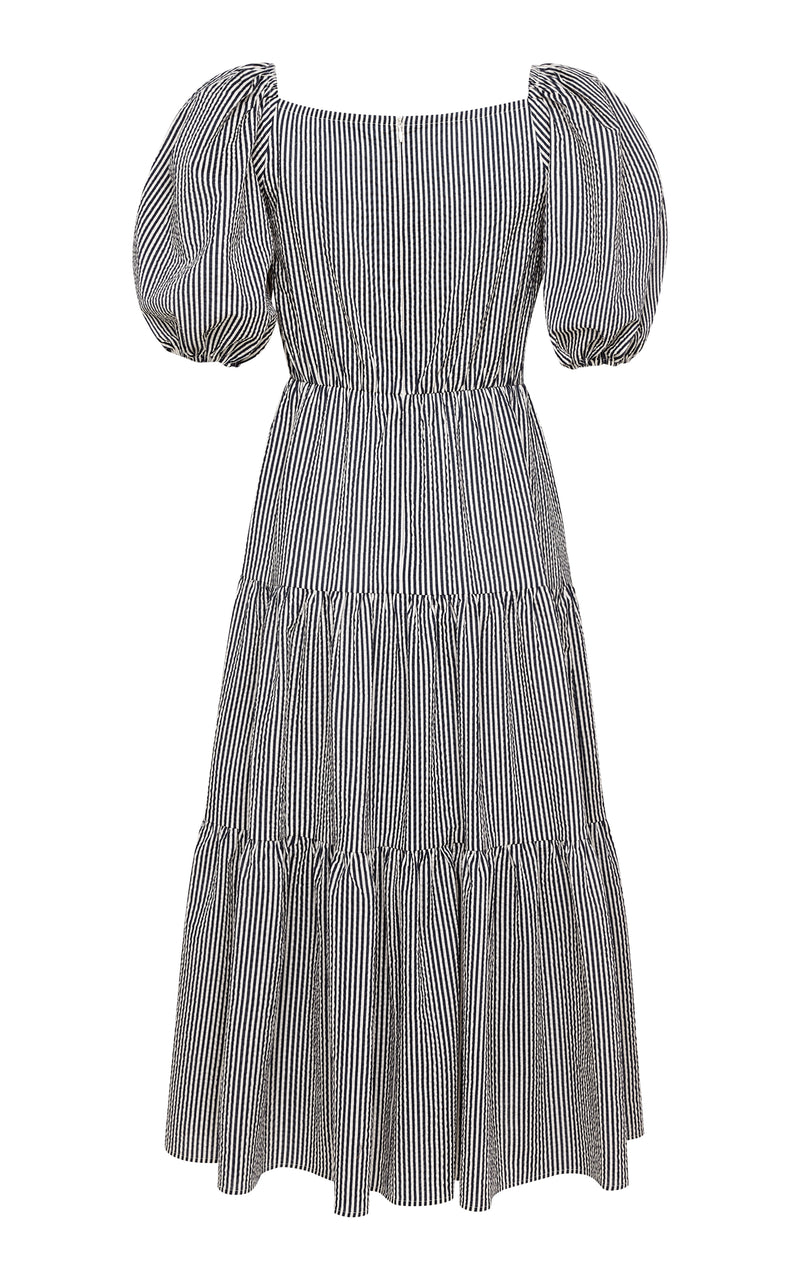 Juulika Cotton Dress with Puff Sleeves