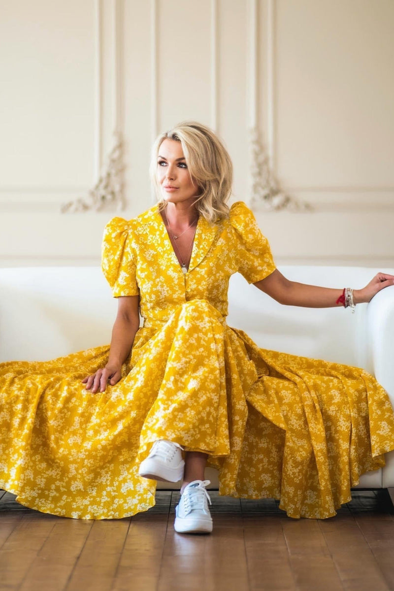 Zelma Yellow Cotton Dress Lilli Jahilo Zelma Yellow Cotton Dress Lilli Jahilo
