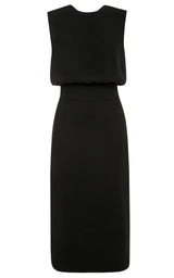 Harper Column Midi Dress Black