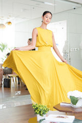 #LilliJahiloPreLoved Iris Pleated Maxi Dress - Size 40